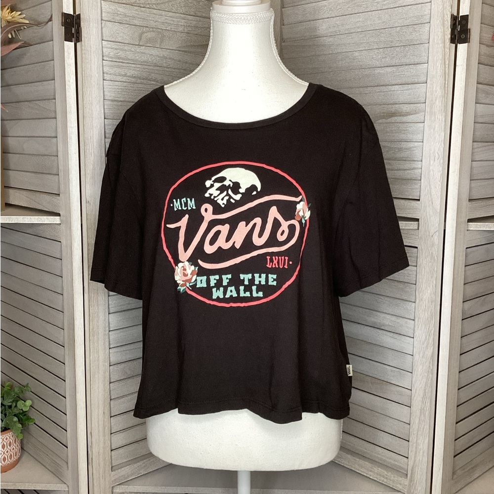 VANS Off The Wall crop top graphic t-shirt.